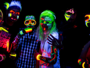 UV Wood black lights fluo party